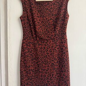 Nine West Animal Print Midi Dress